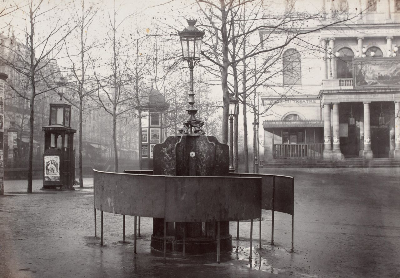 Public urinal in Paris, circa 1875.