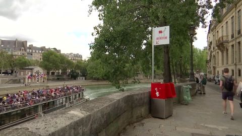 One urinal, located near the Notre Dame cathedral, overlooks the River Seine.