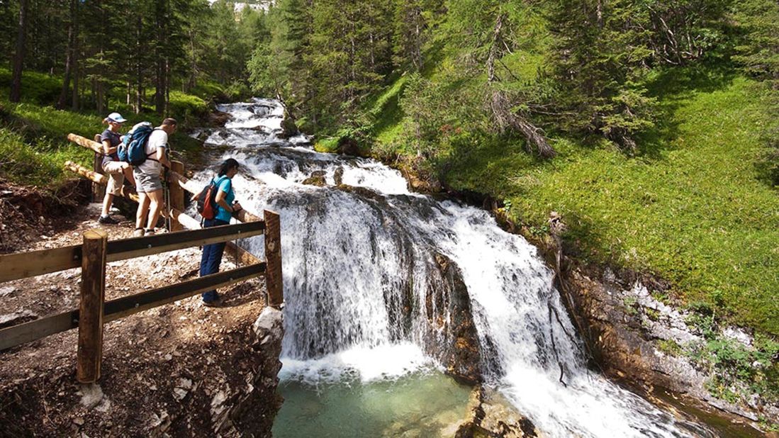 <strong>Cortina d'Ampezzo, Italy: </strong>Enjoy hiking and watching waterfalls in the Dolomites of northern Italy during summer.  Afterward, how about a spa treatment at Hotel Cristallo? Click through the gallery for more ski areas that are great to visit off-season.