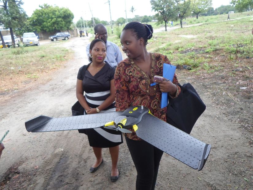 Community-based project <a href="http://ramanihuria.org/" target="_blank" target="_blank">Ramani Huria</a> uses drones to capture high resolution imagery of previously unmapped areas in Dar es Salaam, Tanzania.