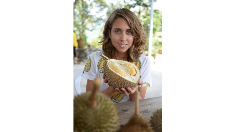 <strong>Meet Lindsay: </strong>But American Lindsay Gasik is completely obsessed. On her blog <a href="index.php?page=&url=https%3A%2F%2Fwww.yearofthedurian.com%2F" target="_blank" target="_blank">Year of the Durian</a>, Gasik documents the fruit's complexity and nuanced flavors, relays engaging stories about durian farmers and tracks down hard-to-find varieties. 