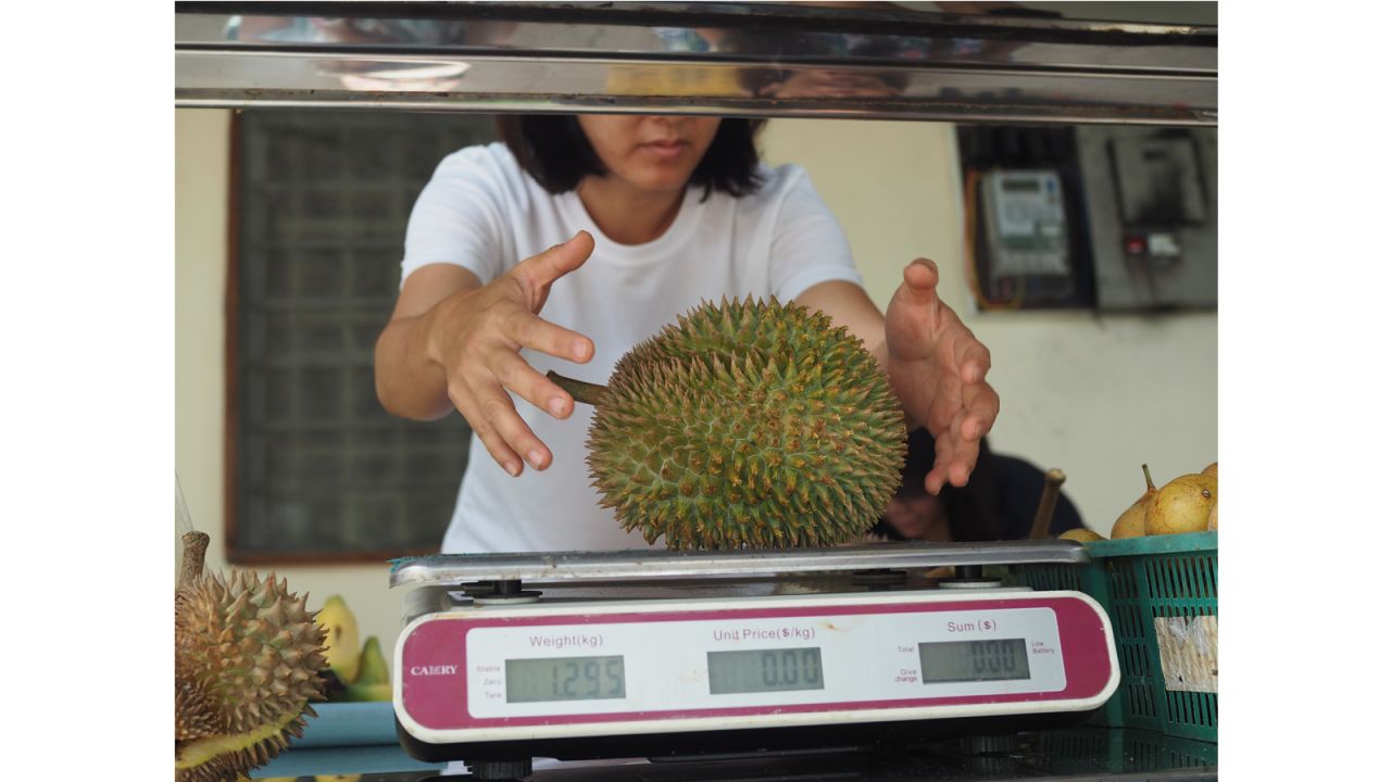 <strong>On the nose:</strong> "The typical stinky egg and onion sulfur smell comes out in later stages of ripeness and, often, the smell wafting up and down streets is really the rotting shells," she adds. "Really, fresh durian smells mild and gassy like fresh grass."