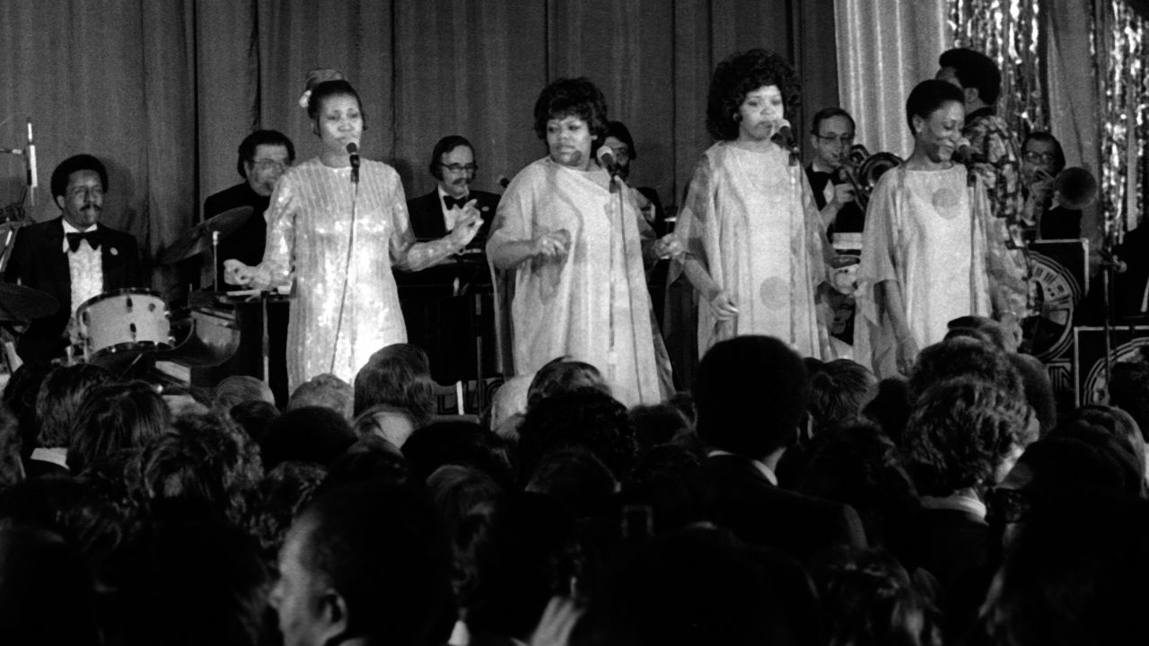 Franklin performs at the Inaugural Gala for President Jimmy Carter on January 20, 1977.