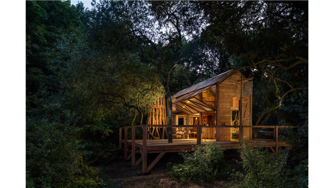 Set in the forest, the lodge offers a back-to-nature experience.