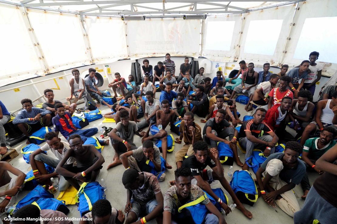 141 migrants were rescued off the coast of Libya, including pregnant women and infants.