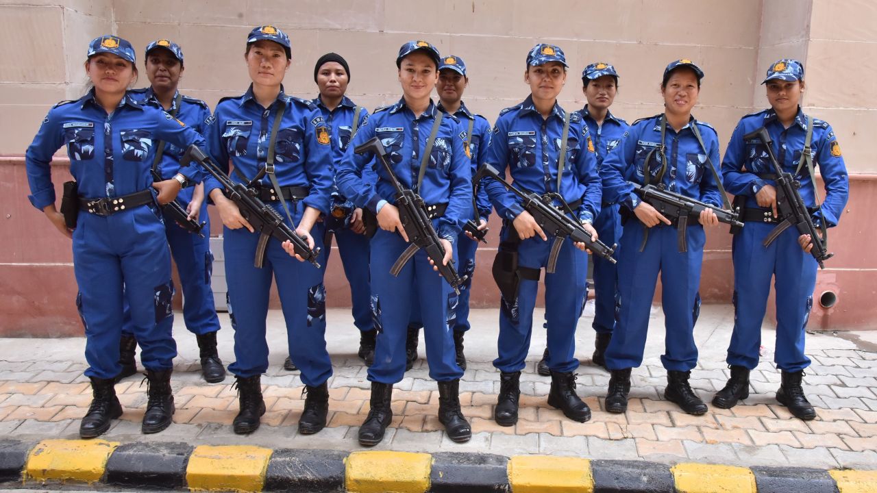 Members of the SWAT team pose for a photo. They were trained for 15 months before being deployed for the first time.