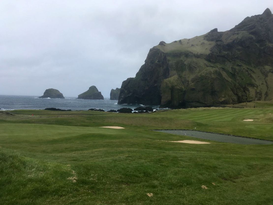 The spray from the Ocean can often affect the greens.