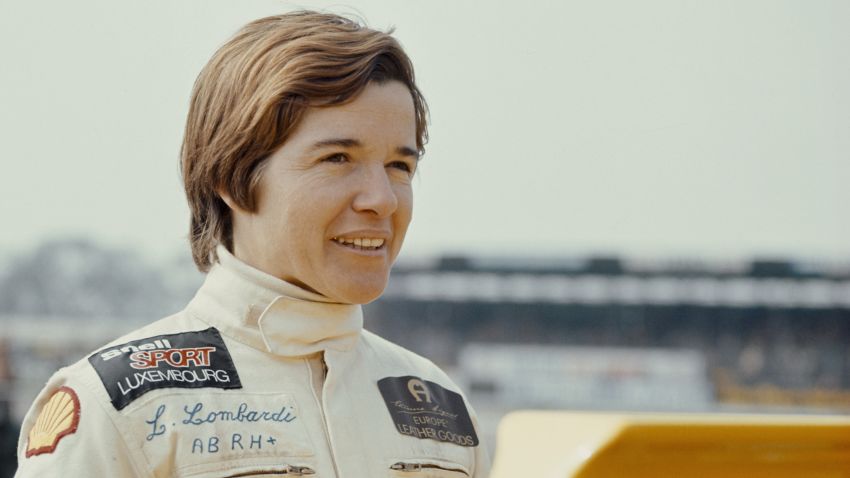 Lella Lombardi of Italy, driver of the #208 ShellSPORT Luxembourg Lola T330 Chevrolet V8 during the Daily Mail Race of Champions on 17 March 1974 at the Brands Hatch circuit in Fawkham, Great Britain. (Photo by Tony Duffy/Getty Images)