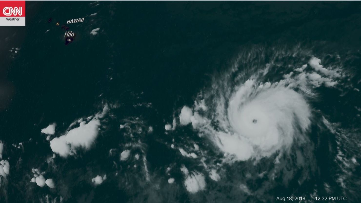 Hurricane Lane, seen Saturday morning by satellite