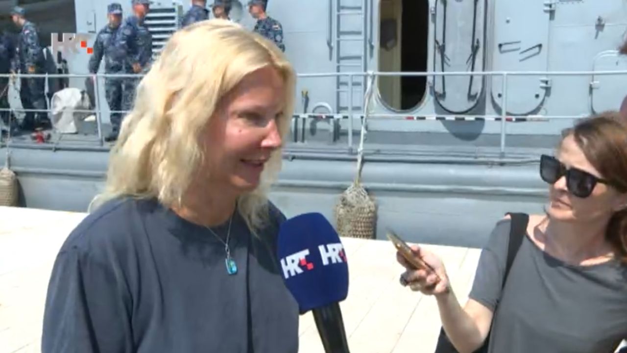 The Croatian Coast Guard rescued a British woman who fell off a cruise ship into the Adriatic Sea.