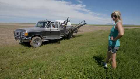Darla Tyler-McSherry and her brother, Randall Tyler, on the farm where they were raised.