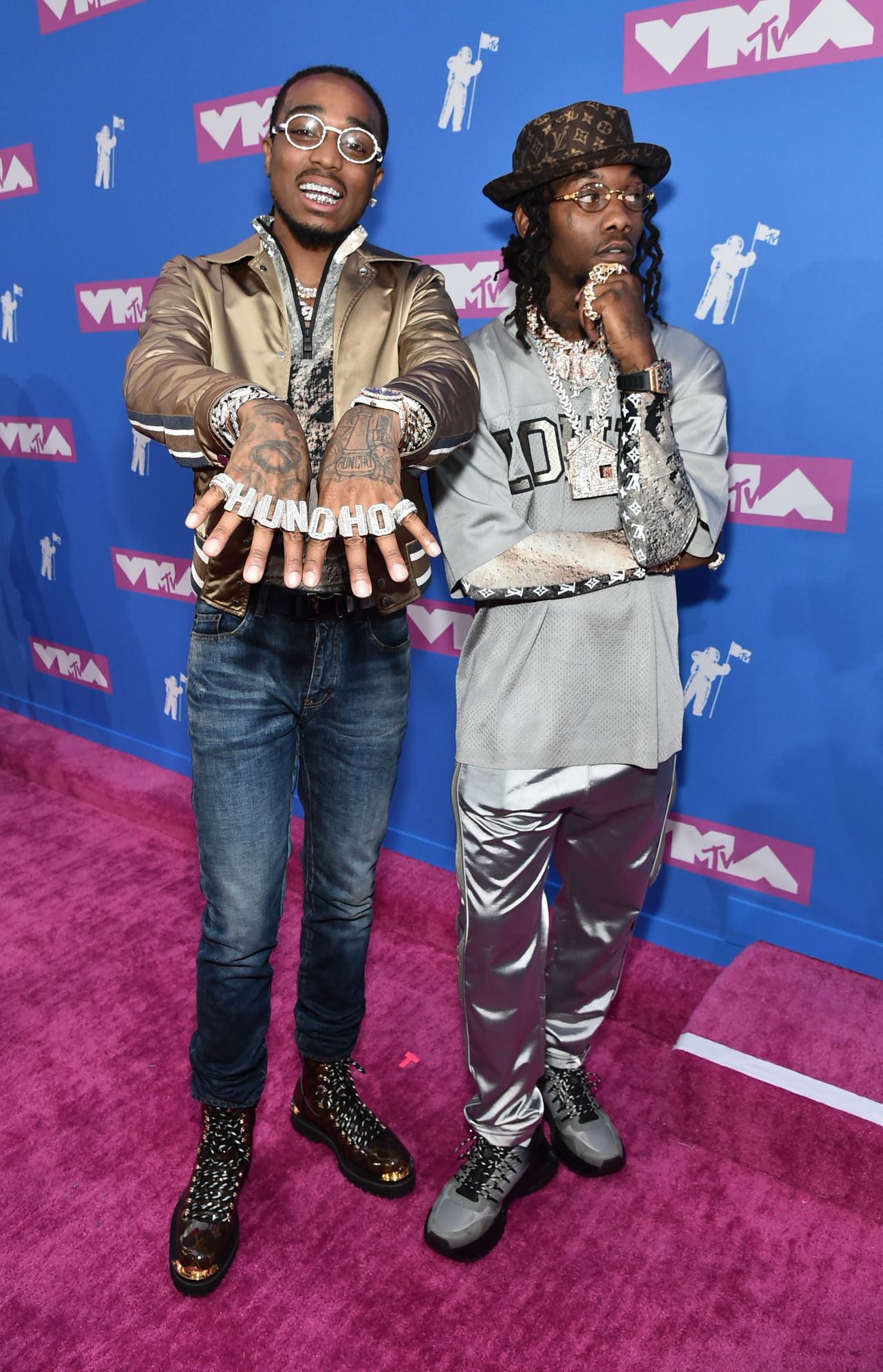 From left, Quavo and Offset of Migos
