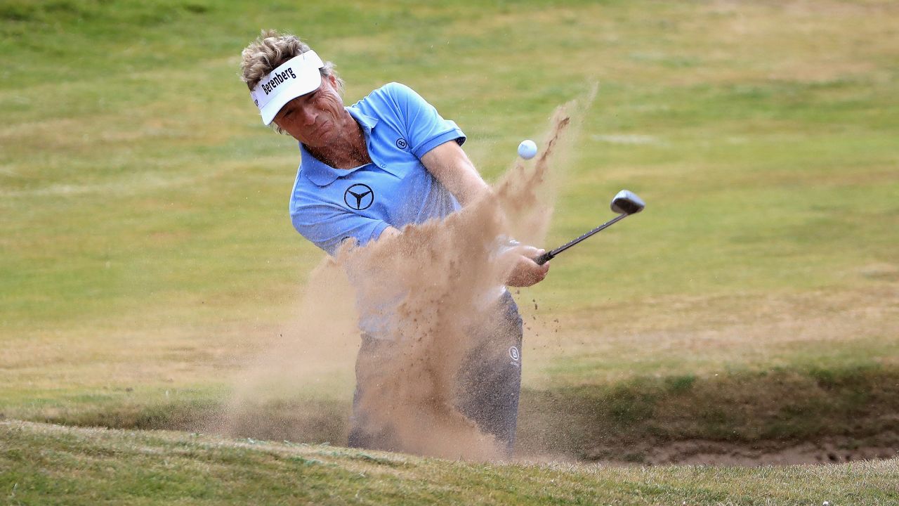 Langer in action at this year's Open championship at Carnoustie. 