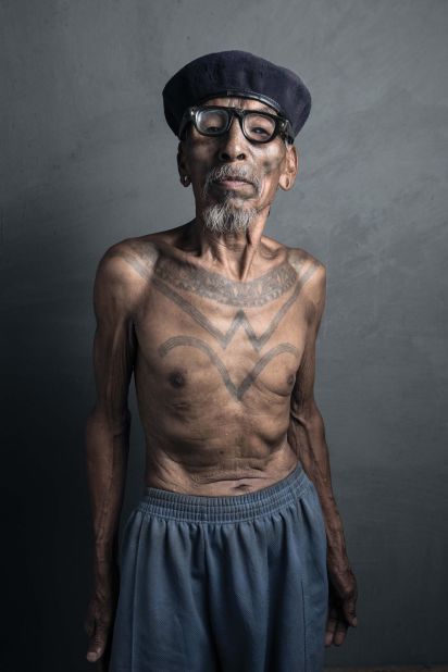 The tribe's tattooing tradition has been in decline since Christian missionaries arrived in the region during the second half of the 19th century.
