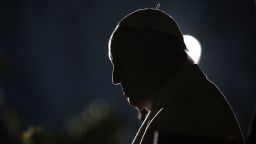 Pope Francis silhouette