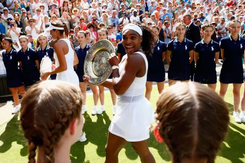 A third major title of the year thanks to a straight-sets win over Spain's Garbine Muguruza in the 2015 Wimbledon final. But there was to be no "Serena Slam'"of four majors in the same calendar year. 