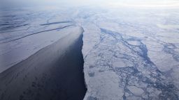 IN FLIGHT, GREENLAND - MARCH 30:  Sea ice is seen from NASA's Operation IceBridge research aircraft off the northwest coast on March 30, 2017 above Greenland. NASA's Operation IceBridge has been studying how polar ice has evolved over the past nine years and is currently flying a set of eight-hour research flights over ice sheets and the Arctic Ocean to monitor Arctic ice loss aboard a retrofitted 1966 Lockheed P-3 aircraft. According to NASA scientists and the National Snow and Ice Data Center (NSIDC), sea ice in the Arctic appears to have reached its lowest maximum wintertime extent ever recorded on March 7. Scientists have said the Arctic has been one of the regions hardest hit by climate change.  (Photo by Mario Tama/Getty Images)