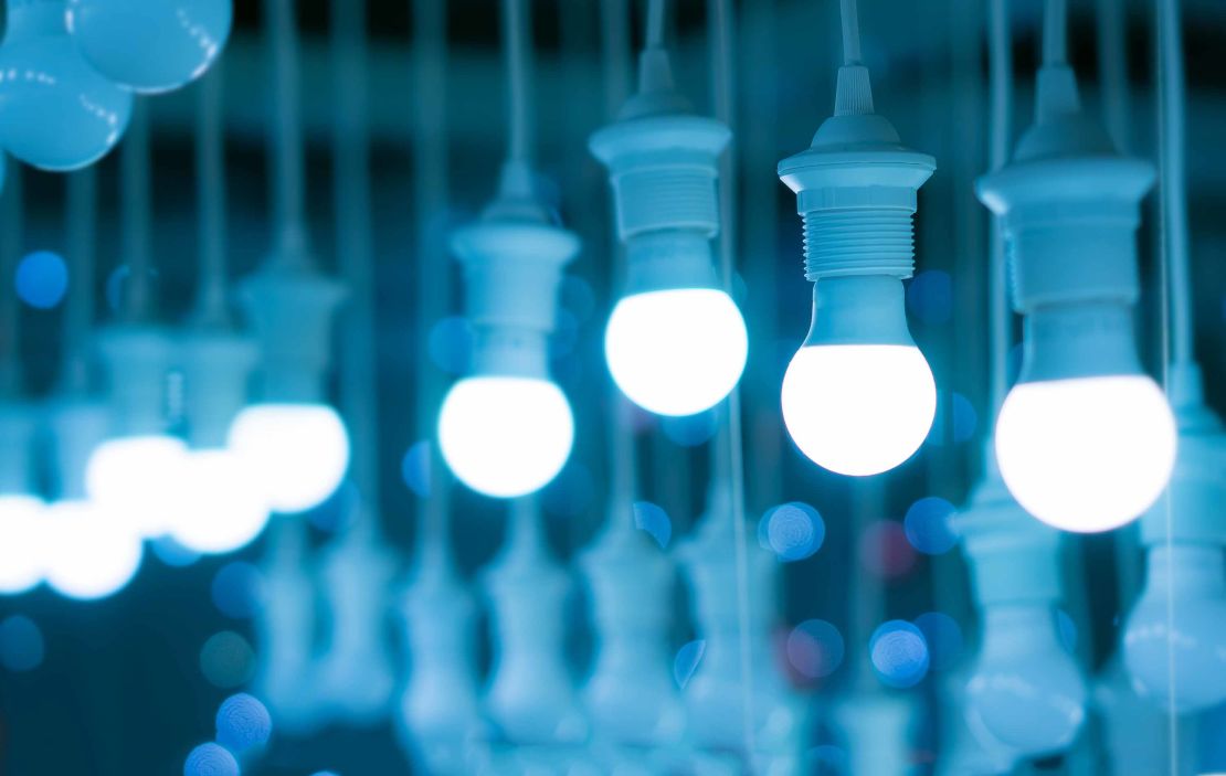 LED lightbulbs are far more efficient than their halogen counterparts.