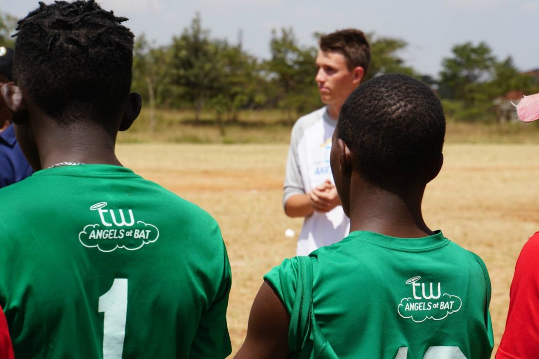 Players look on as Max delivers a pre-game speech