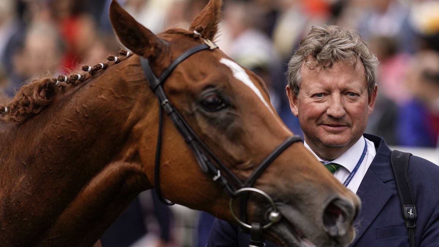 Trainer Mark Johnston with his record-breaking horse Poet's Society.
