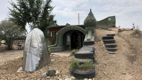 The visitors' center at Earthship Biotecture.