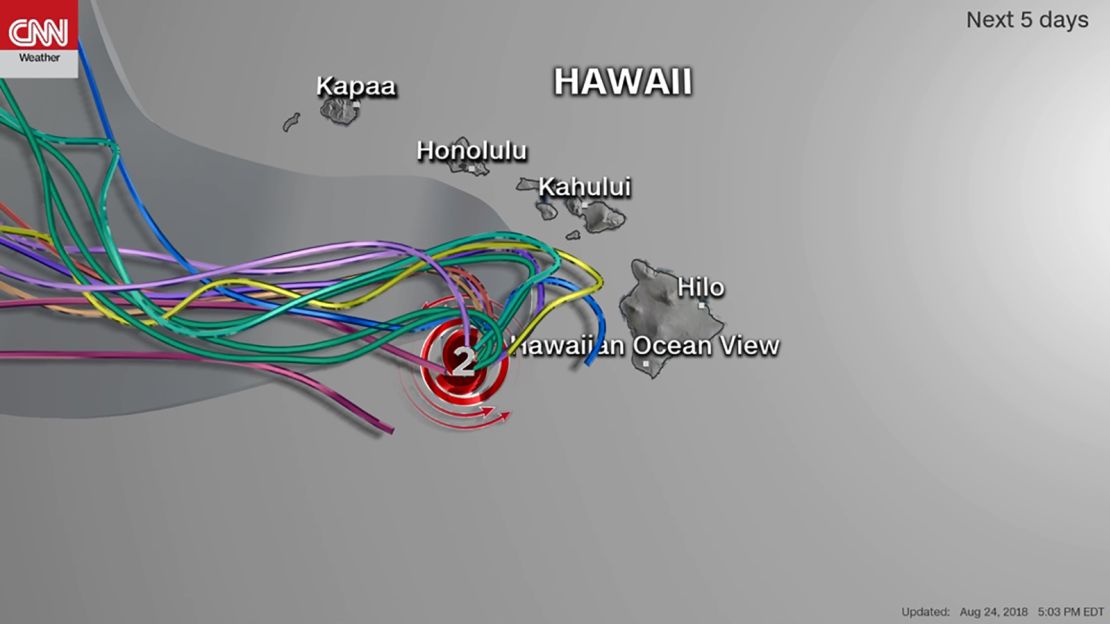 Hurricane Lane Forecast Models 0824 5p