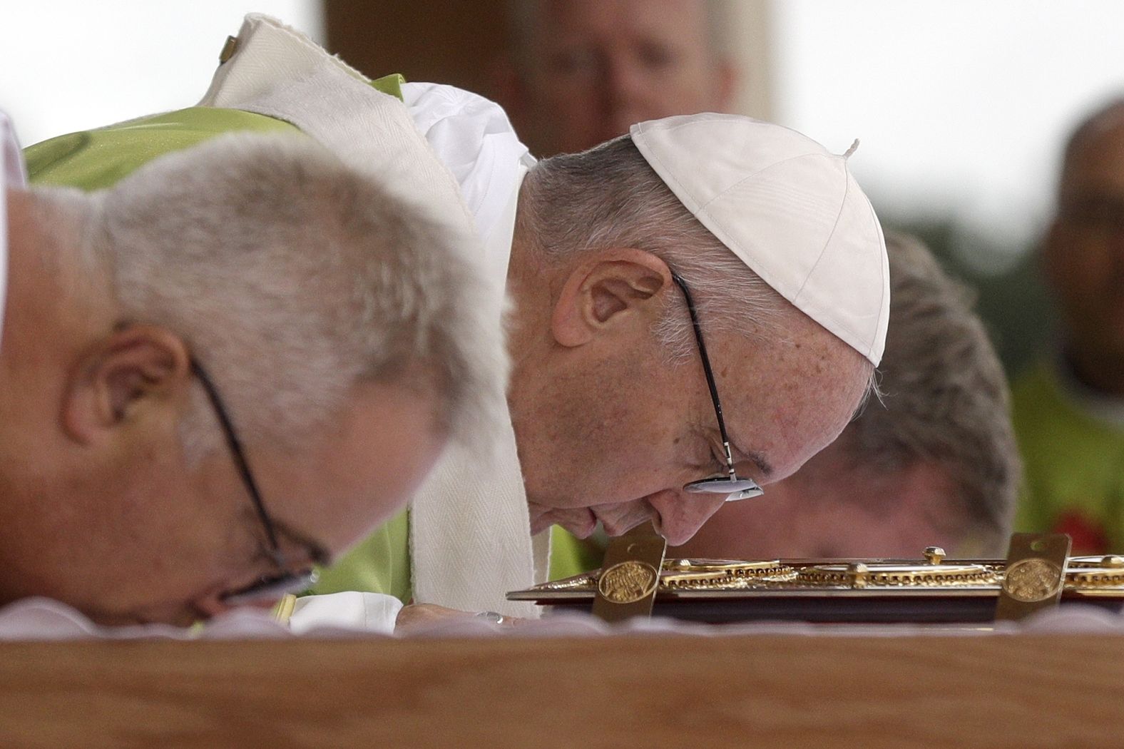 Pope Francis celebrates Mass at Phoenix Park in Dublin, Ireland, on Sunday.