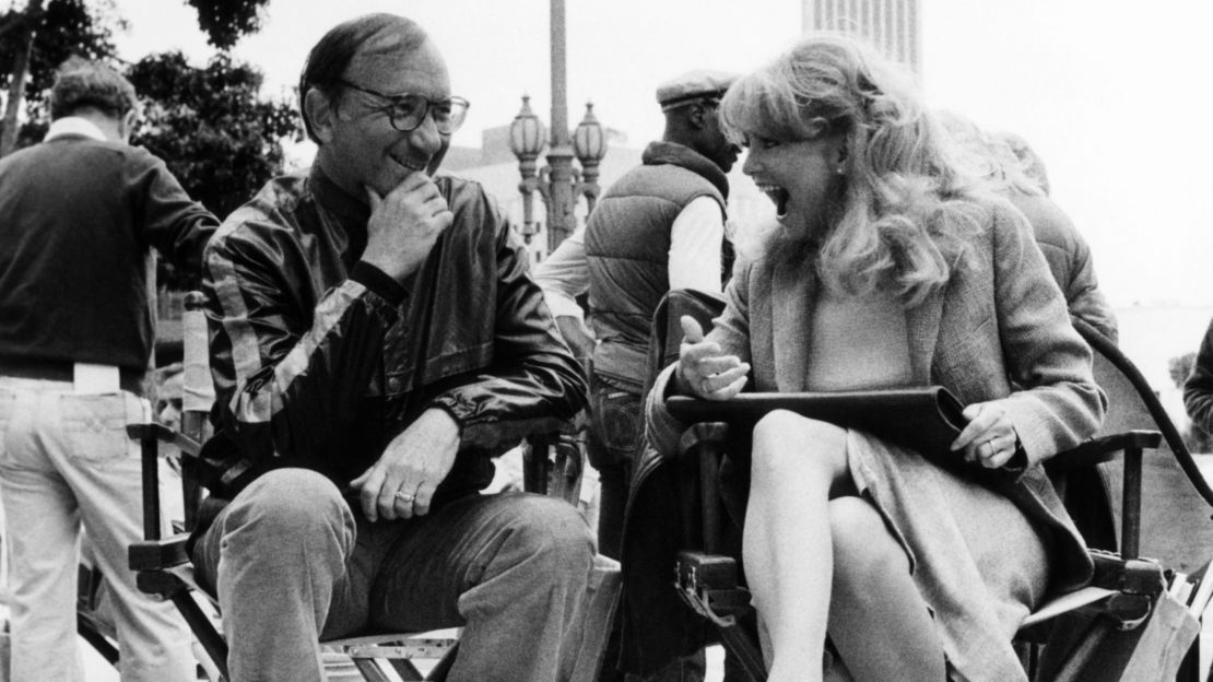 Neil Simon with Goldie Hawn during the filming of "Seems Like Old Times," in 1980.