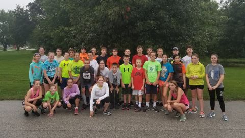 Junior high and high school students in Carson, Iowa, join the tribute.