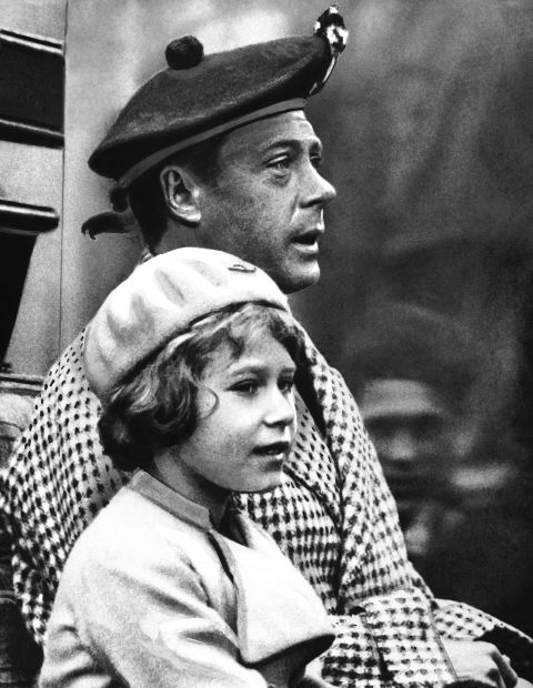 Princess Elizabeth is seen with her uncle Edward, Prince of Wales, during a visit to Balmoral, Scotland, in September 1933. He would go on to become King Edward VIII in 1936. But when he abdicated later that year, Elizabeth's father became King and she became heir presumptive.