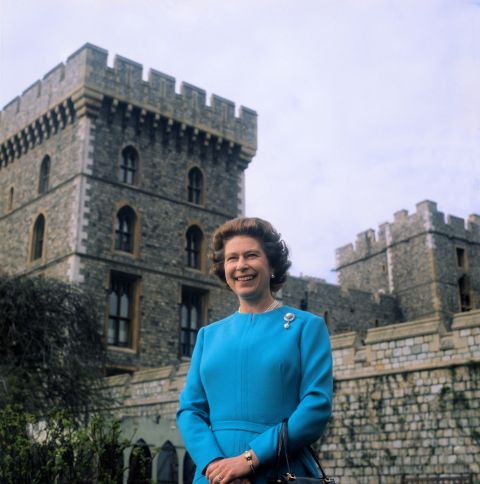 The Queen takes a portrait at Windsor Castle for her 50th birthday on April 21, 1976.