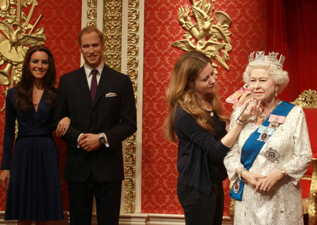 Madame Tussauds London reveals a wax figure of the Queen in May 2012.