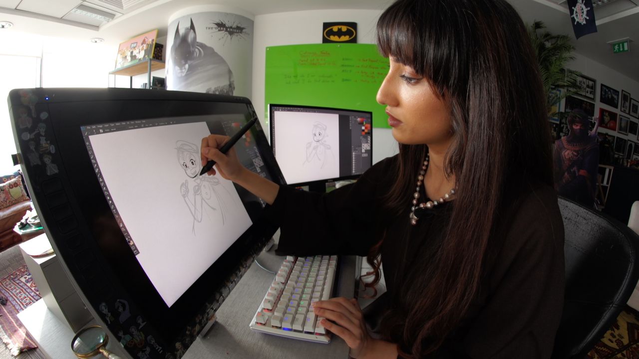 Fatma Almheiri at work.
