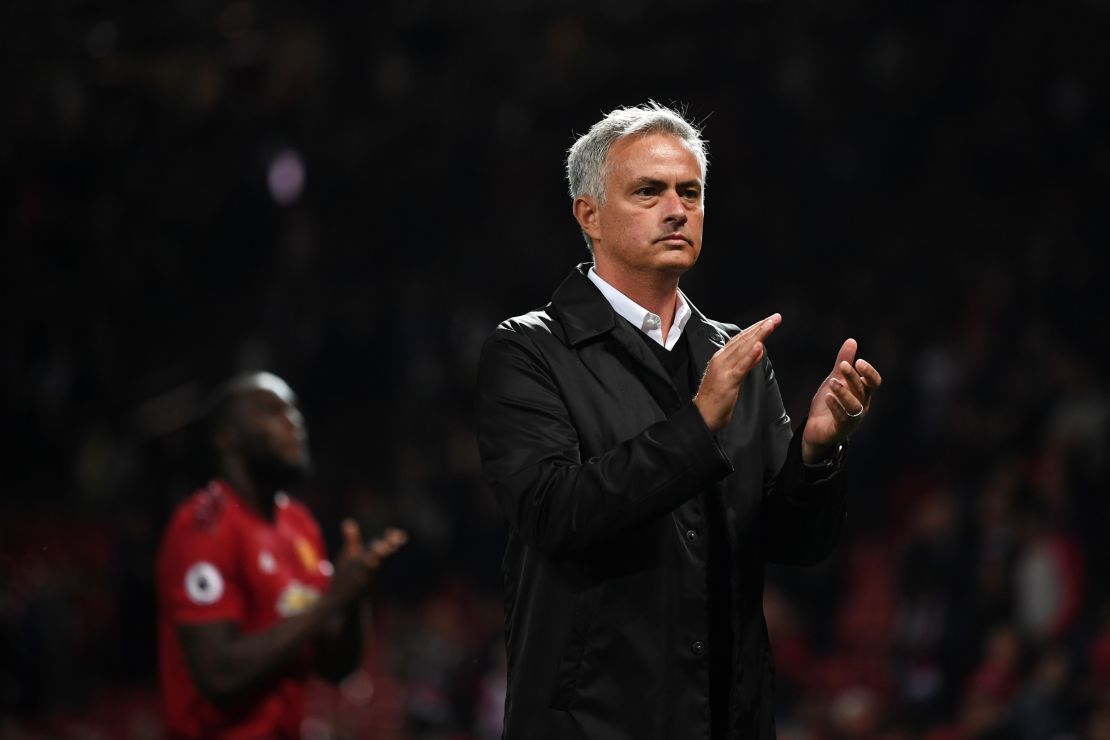 Mourinho applauded fans after United's defeat by Tottenham.