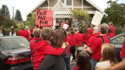Teachers on strike Tuesday could be joined by educators from more school districts later this week. 