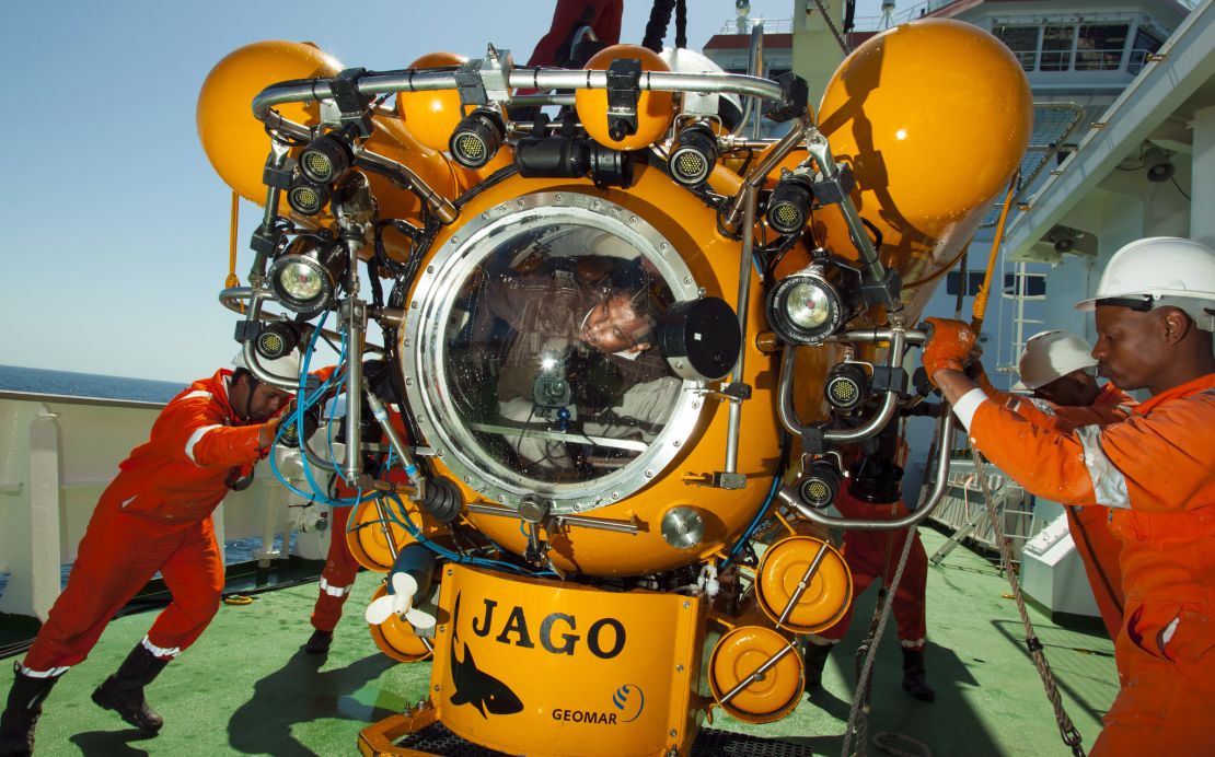 Debmarine Namibia's submarine examines the geology of the seabed.