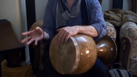 Ruairi Glasheen's very own tonbak drum.