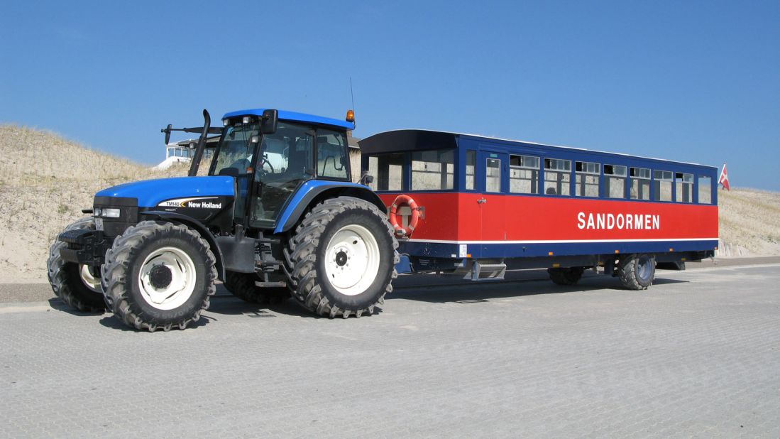 <strong>Grenen Beach: </strong>Visitors can either walk to the beach from Skagen village or from April to October ride the quirky Sandormen tractor-drawn bus, which accepts cash only.