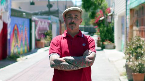 Vinny Ferraro in Balmy Alley, San Francisco.