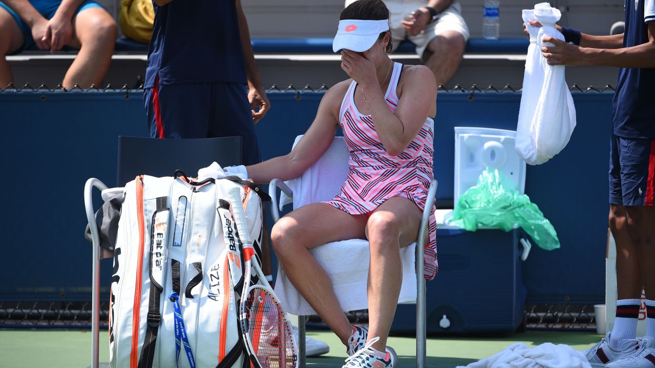 Alize Cornet at the 2018 US Open in New York on August 28, 2018. 