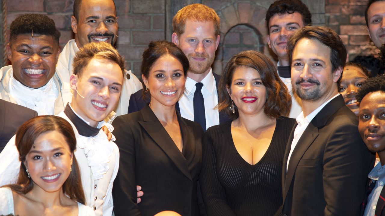 The Duke and Duchess of Sussex, Vanessa Nadal and Lin-Manuel Miranda meet the cast and crew.