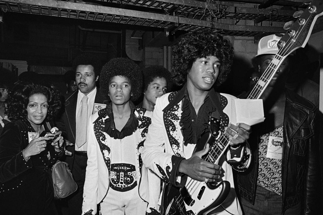 The Jackson 5 backstage at The Forum, in Inglewood, California, June 1974. Pandemonium followed the kids from Gary, Indiana, since they exploded on the scene in 1969.