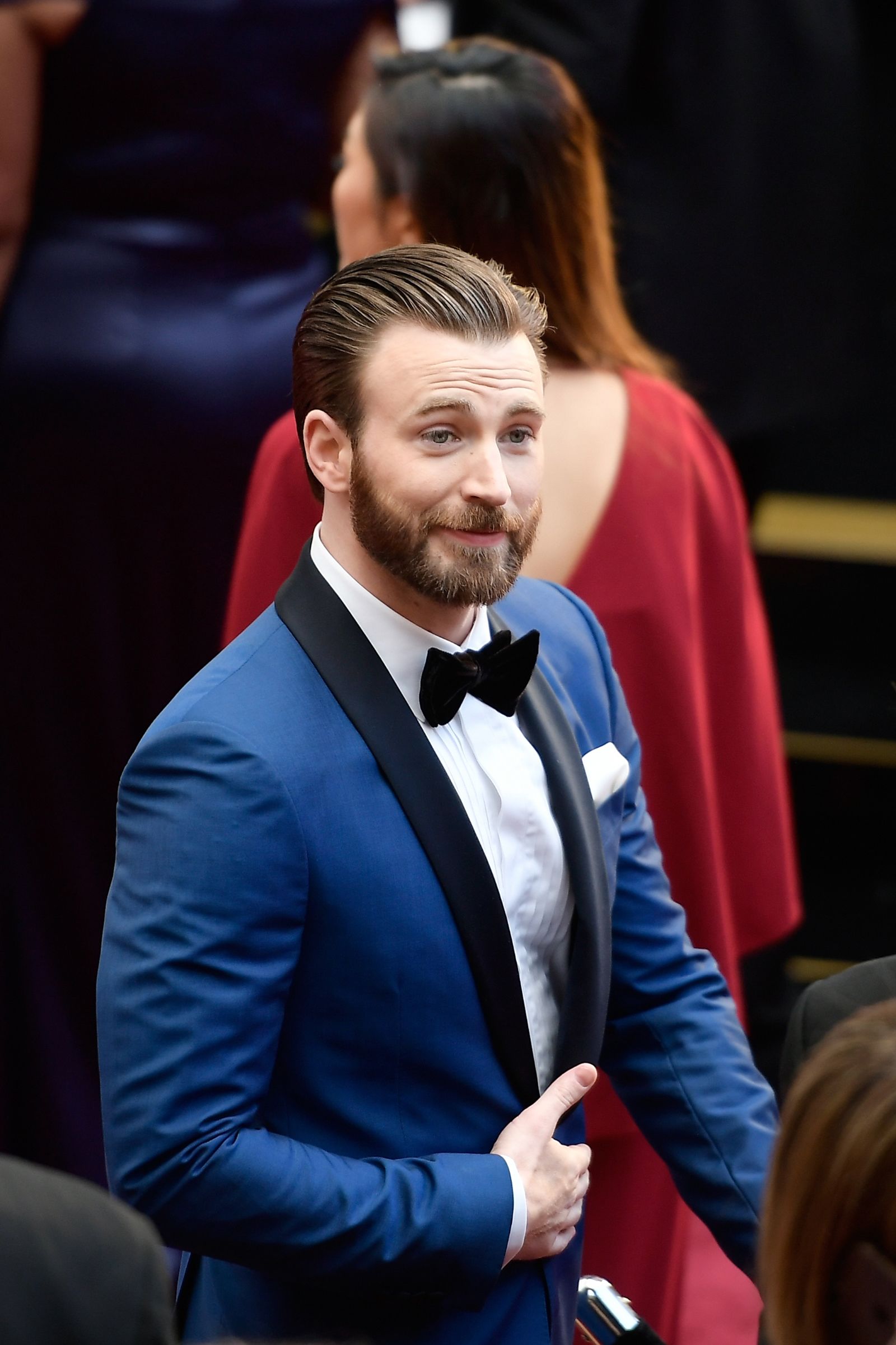 Chris Evans Gets His Dog a Matching Knives Out Sweater