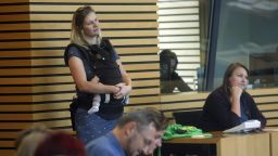 Madeleine Henfling, a Thuringia state parliamentarian in Germany, was told she couldn't vote as long as she had her baby with her. 