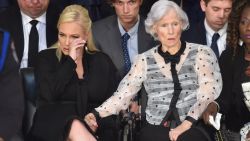 Roberta McCain, age 106, mother of the late US Senator John McCain, and granddaughter Meghan McCain attend the ceremony honoring Senator McCain at the US Capitol Rotunda on August 31, 2018 in Washington, DC. (Photo by Nicholas Kamm / AFP)        (Photo credit should read NICHOLAS KAMM/AFP/Getty Images)