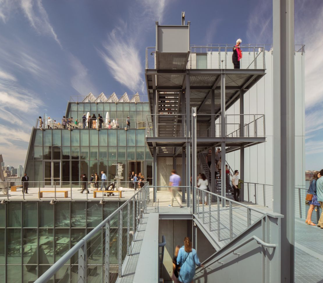 The Whitney Museum of American Art in New York, which opened in 2015, is one of many museums Piano has designed.