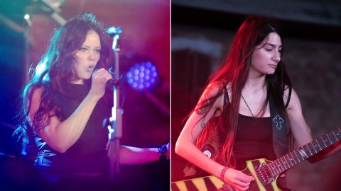 Slave to Sirens vocalist Maya Khairallah and lead guitarist Shery Bechara.
