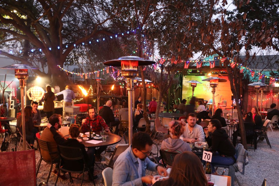 Bacchanal is home to a lively courtyard in New Orleans' Ninth Ward.