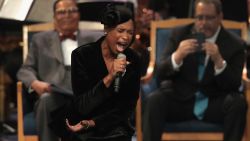 DETROIT, MI - AUGUST 31:  Jennifer Hudson performs at the funeral for Aretha Franklin at the Greater Grace Temple on August 31, 2018 in Detroit, Michigan. Franklin, 76, died at her home in Detroit on August 16.  (Photo by Scott Olson/Getty Images)