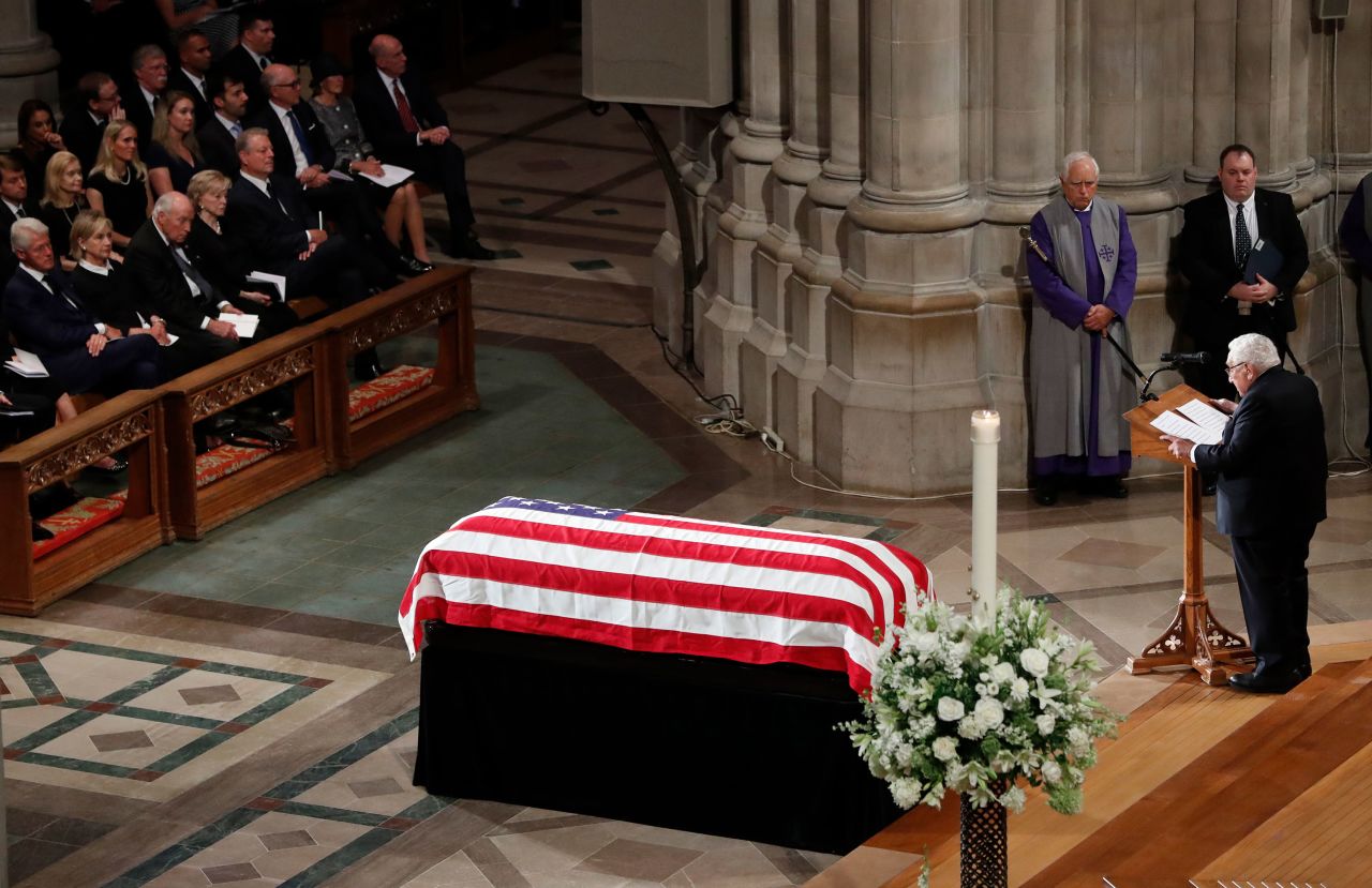 Former Secretary of State Henry Kissinger said the world will be lonelier without McCain.